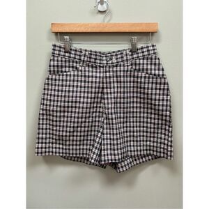 Lee NWT VGT 8 Navy plaid golf shorts w-side pockets